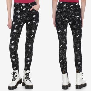 Hot Topic Black Celestial Sun Stretch High Rise Skinny Jeans